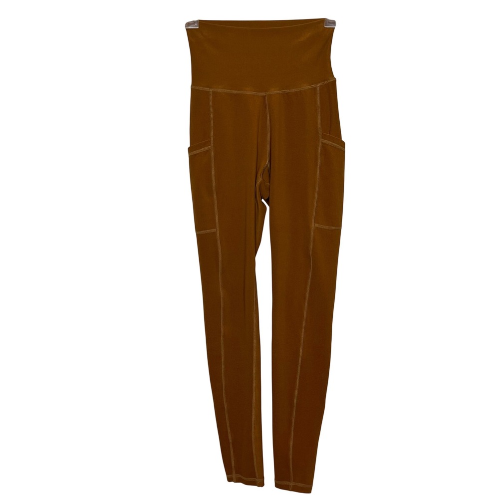 Wolven Turmeric High Waisted Pocket Leggings Sustainable Activewear Small